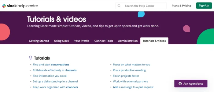 Slack's Help Center.