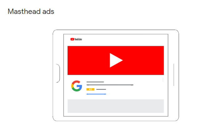 إعلانات YouTube - إعلانات التسمية الرئيسية
