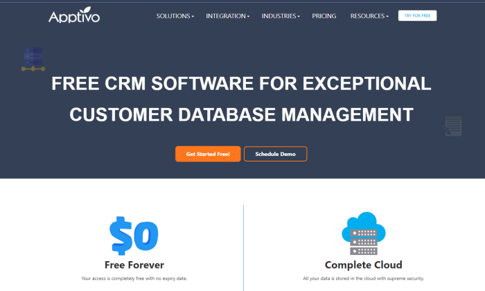 free crm software for detail shop