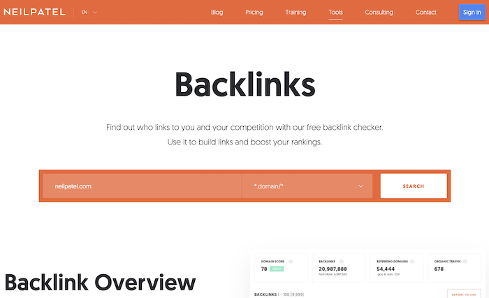 backlinks ubersuggest