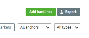 This is a screenshot of a "add backlinks" button.