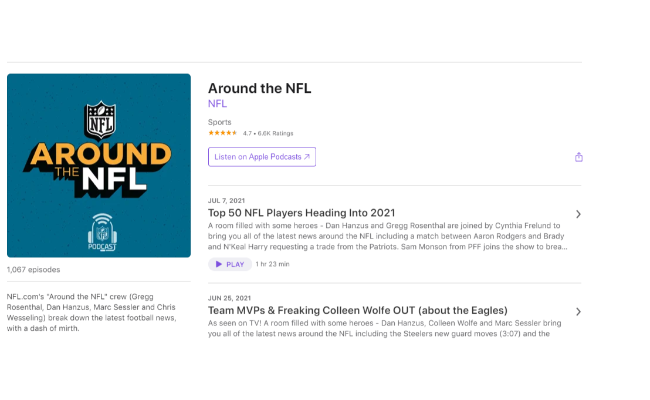 add your podcast to facebook podcast example