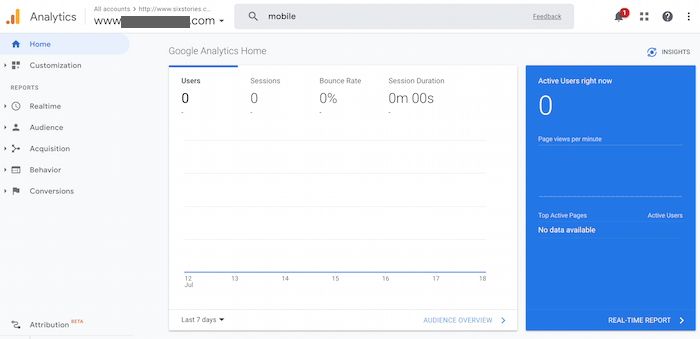 The Basic Google Analytics Interface