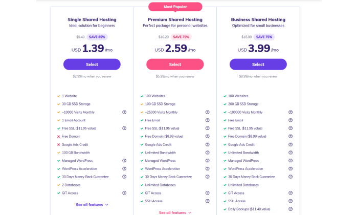 Hostinger New Shared Hosting Pricing For Np