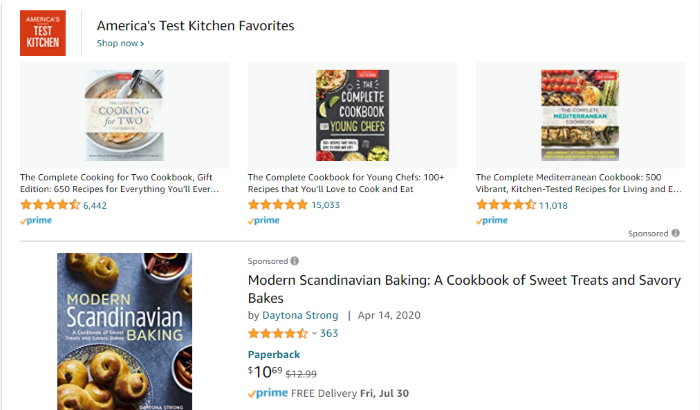 exemples de livres de cuisine
