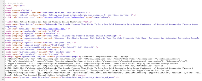 meta tags HTML 