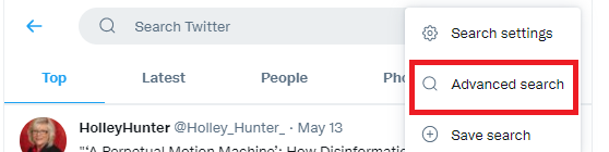 twitter advanced search