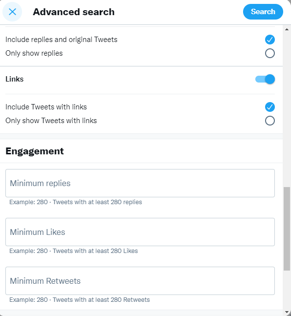 Twitter Advanced Search14