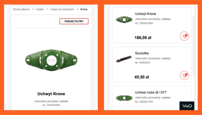 A comparison of different mobile page layouts for GRENE, an online retailer.