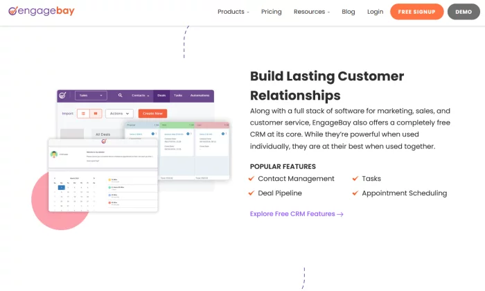 CRM EngageBay برای بهترین نرم افزار CRM