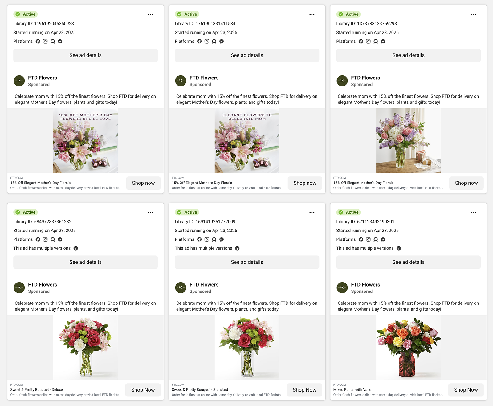 FTD Flowers ad library.