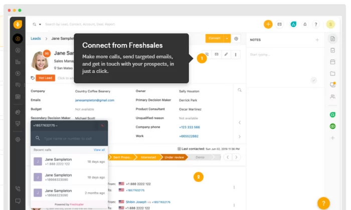 رابط Freshworks برای بهترین نرم افزار CRM