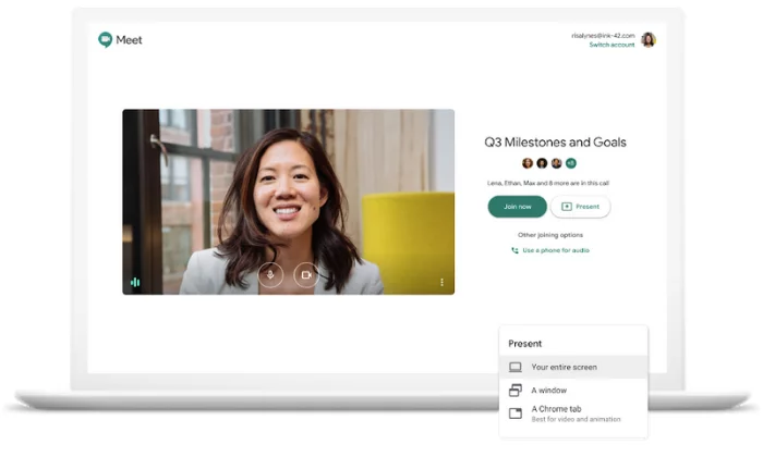 Google Meet video interface for Best Conference Call Services