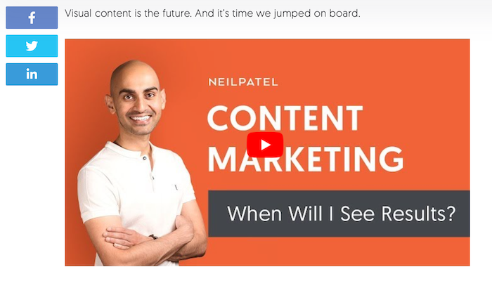 How to Create a B2B Content Marketing Strategy - Include Videos (NeilPatel example)