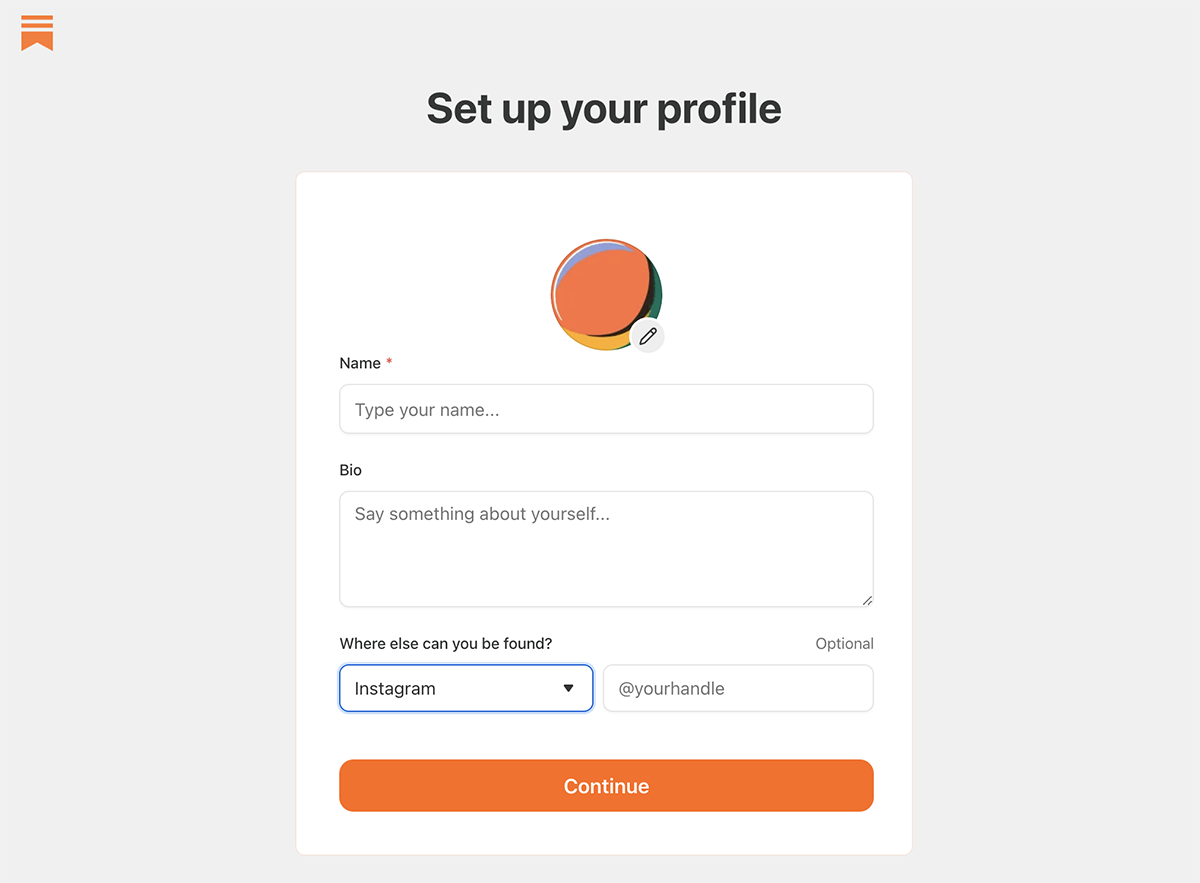 Set up Substack profile page.