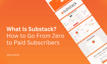 Orange illustration with webpage images and text that reads "What Is Substack? How to Go From Zero to Paid Subscribers."