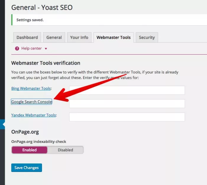 Verify Yoast SEO for Google Search for How to Start a Blog