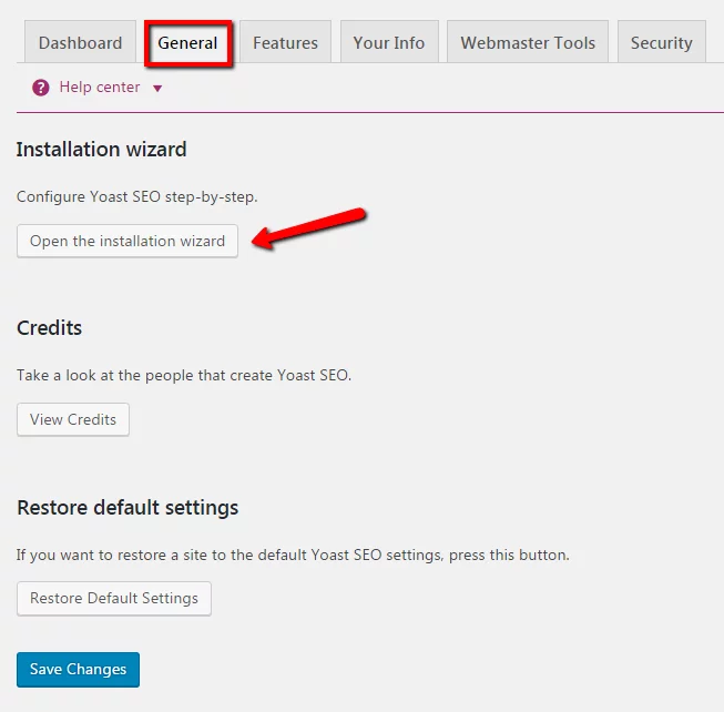 Yoast SEO wizard for How to Start a Blog