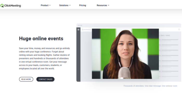 ClickMeeting webinars and events for Best Conference Call Services