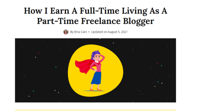 make full time money as freelance blogger how screenshot: how to monetize a low-traffic blog