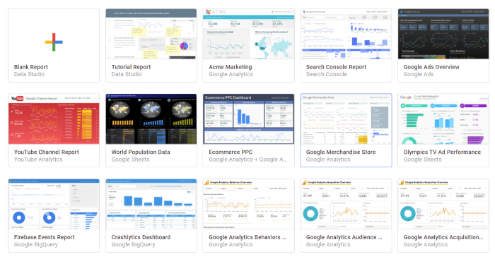 How to Use Google Data Studio to Improve Your Data - Choose a Report