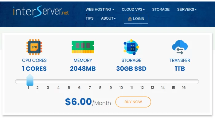 InterServer resource slider VPS pricing for Best VPS Hosting