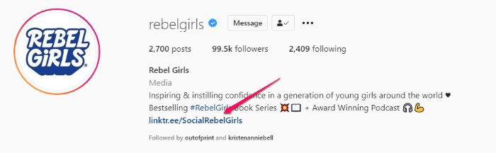 link in bio - rebel girls example