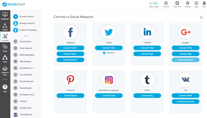 Social Media Tools for Monitoring and Scheduling - SocialPilot