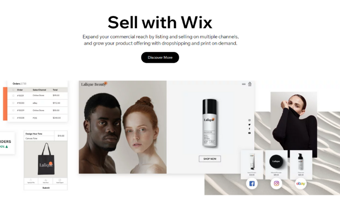 Wix splash page for Best Ecommerce Platforms