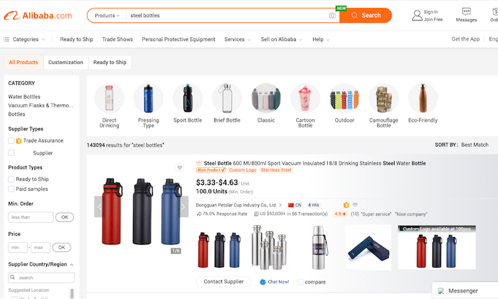 Sourcing products from Alibaba for How to Start an Online Store
