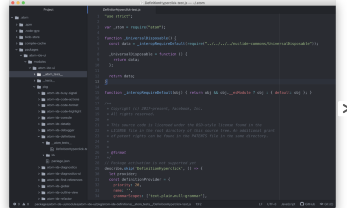 Atom interface for Best HTML Editors