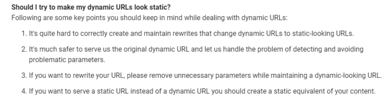 website url example static and dynamic reason