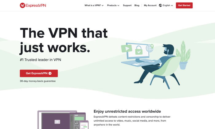 ExpressVPN main page for Best VPN Services