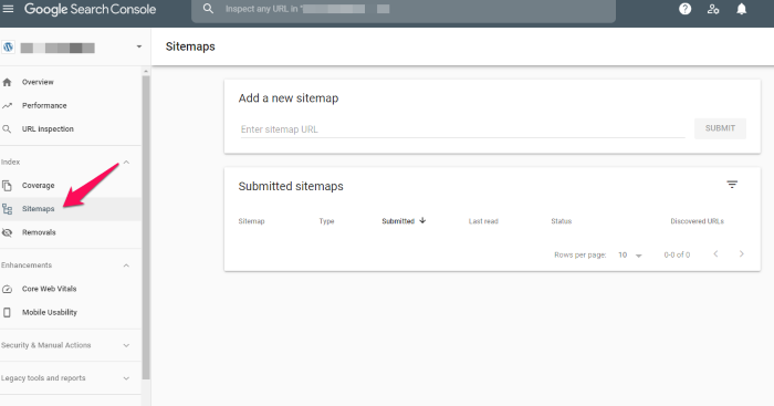 Google Search Console dashboard for How to Create an SEO-Boosting XML Sitemap