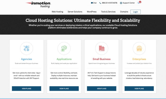 inmotion hosting cloud homepage best cloud web hosting - Best Cloud Web Hosting