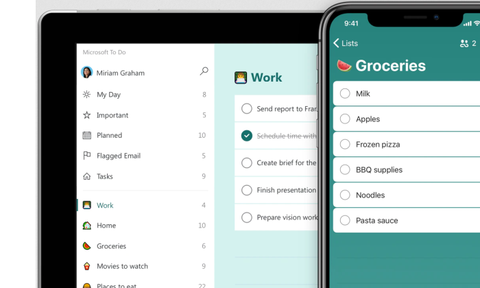 Microsoft To Do interface for Best Task Management Software