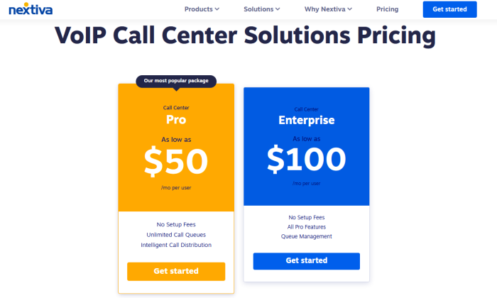 Nextiva Call Center Addon Pricing Best Call Center Software