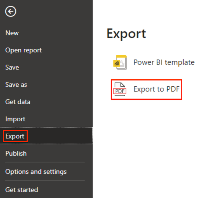 شروع به کار با Power BI برای بازاریابی - گزارش را صادر کنید