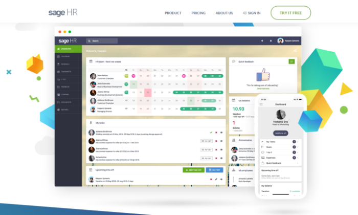 Sage HR interface for Best Employee Scheduling Software