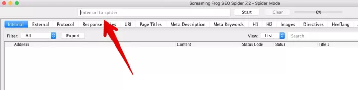 Screamingfrog URL entry for How to Create an SEO-Boosting XML Sitemap