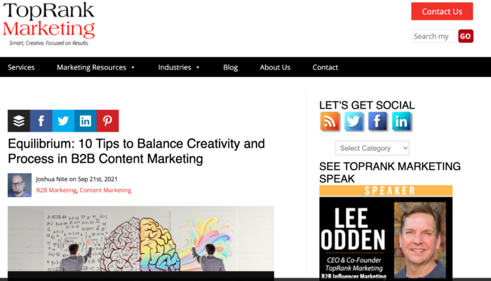 top marketing blogs - toprank marketing 