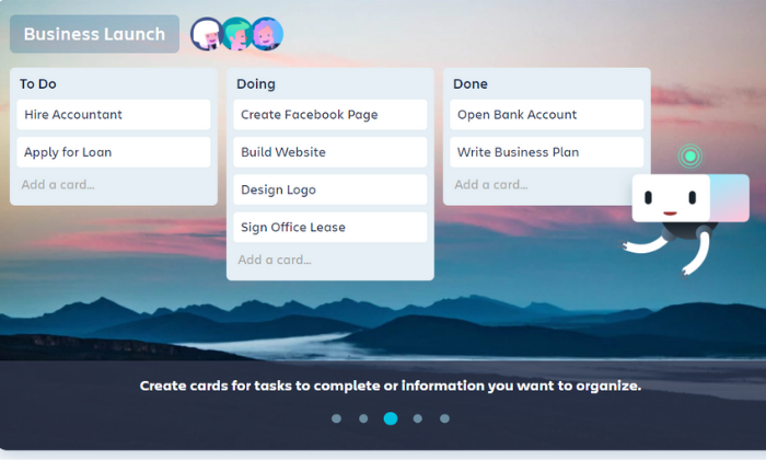 Trello interface for Best Project Management Software