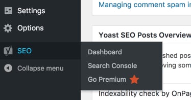 Yoast SEO go to dashboard for How to Create an SEO-Boosting XML Sitemap