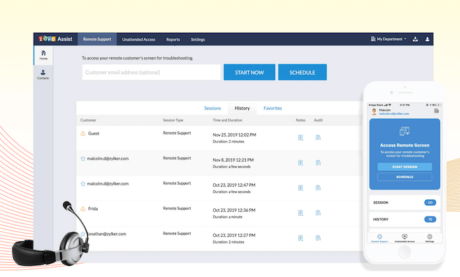 Zoho Assist interface for Best Remote Access Software