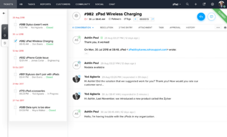 Zoho Desk interface for Best Help Desk Software