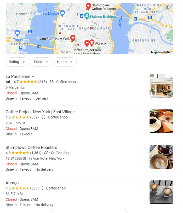 Marketing without cookies includes geotargeting like showing coffee shops in NY for NY-based users. 