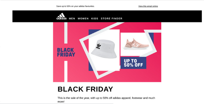 Black Friday e-commerce - email marketing