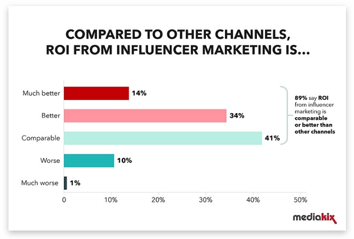 ROI from an influencer or content creator