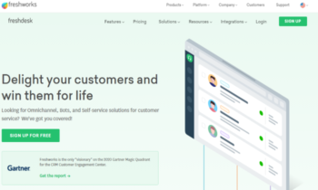 Freshdesk main page for Best Customer Service Software