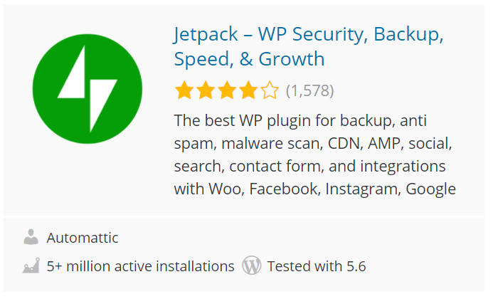 Jetpack product description for Best WordPress Security Plugin